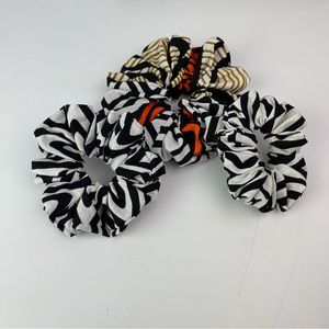 African Print Ankara Handmade Multicolor Cotton Scrunchie Hair Tie - Set…